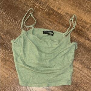 Green urban loose tank top